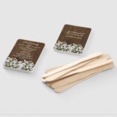 Baby's adem rustieke bruiloft programma fan handwaaier