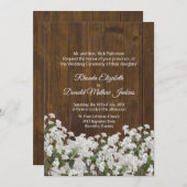 Baby's adem rustieke bruiloft uitnodiging (Voorkant / Achterkant)