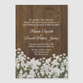 Baby's adem rustieke bruiloft uitnodiging magneet (Voorkant)