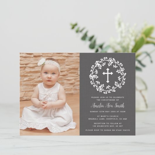 Baby's adembenemend Christening Kaart (Staand voorkant)