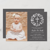 Baby's adembenemend Christening Kaart (Voorkant / Achterkant)