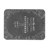 Baby's ademhalingsbord geïnspireerd om de datum op magneet (Horizontaal)