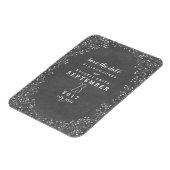 Baby's ademhalingsbord geïnspireerd om de datum op magneet (Linkerzijde)