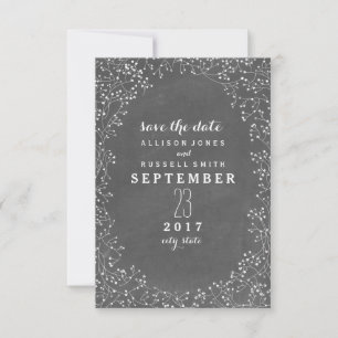 Baby's ademhalingsbord geïnspireerd om de datum op save the date
