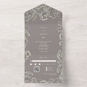 Baby's Amethyst Wedding RSVP All In One Uitnodiging (Binnen)