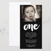 Baby's Baby 1e verjaardag Foto Bedankkaart (Voorkant / Achterkant)