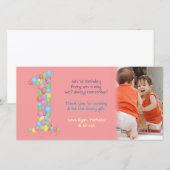 Baby's Baby 1e verjaardag Foto Bedankkaart (Voorkant / Achterkant)