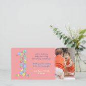 Baby's Baby 1e verjaardag Foto Bedankkaart (Staand voorkant)