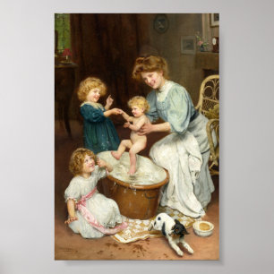 Baby's badtijd Arthur John Elsley Poster