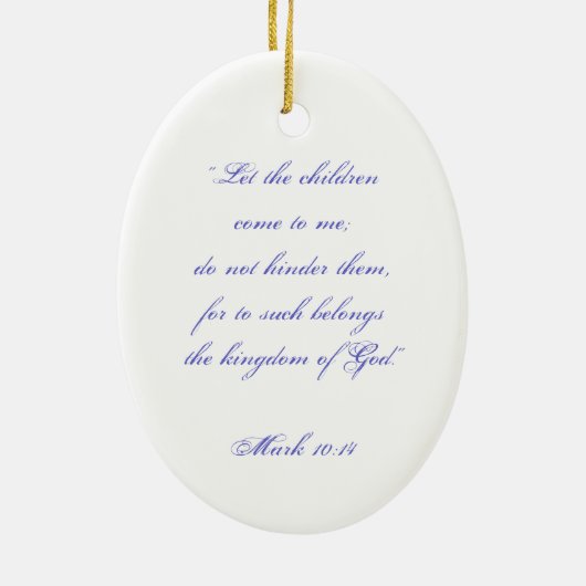 Baby's Baptismal Ornament (Achterkant)