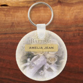 Baby's Baptisme Neutraal, Aangepast, Personalisere Sleutelhanger (Voorkant)