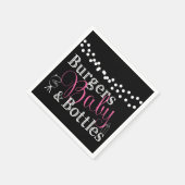 Baby's BBQ Baby Meisje Douche Roze Zwart Cookout Servet (Hoek)