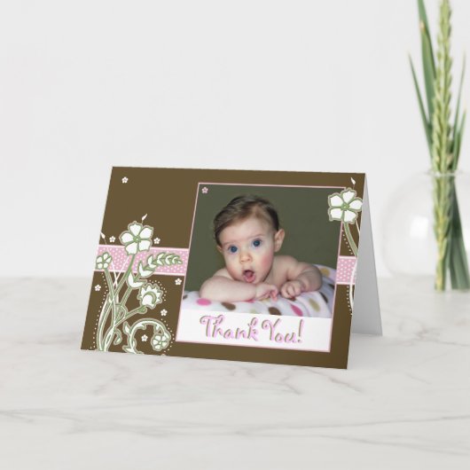 Baby's bedankt! bedankkaart (Voorkant)