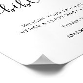 Baby's Bible Modern Minimalist Baby Shower Signage Poster (Hoek)