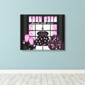 Baby's Birthdate Wrapped Canvas Afdruk (Insitu (Houten vloer))