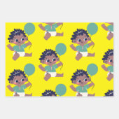 Baby's Birthday (Afrikaanse Amerikaan) Inpakpapier Vel (Voorkant 2)