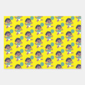 Baby's Birthday (Afrikaanse Amerikaan) Inpakpapier Vel (Voorkant)