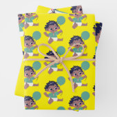 Baby's Birthday (Afrikaanse Amerikaan) Inpakpapier Vel (In situ)