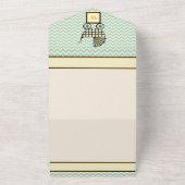 Baby's Blocks Kinderwagen Alles-in-één uitnodiging (Buitenkant)