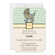 Baby's Blocks Kinderwagen Baby shower Invitation