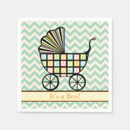 Baby's Blocks Kinderwagen Baby shower servetten