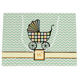 Baby's Blocks Kinderwagen Gift Bag Groot Cadeauzakje