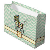 Baby's Blocks Kinderwagen Gift Bag Groot Cadeauzakje (Voorkant Gekanteld)