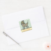 Baby's Blocks Wandelwagen Aankondiging Sticker (Envelop)