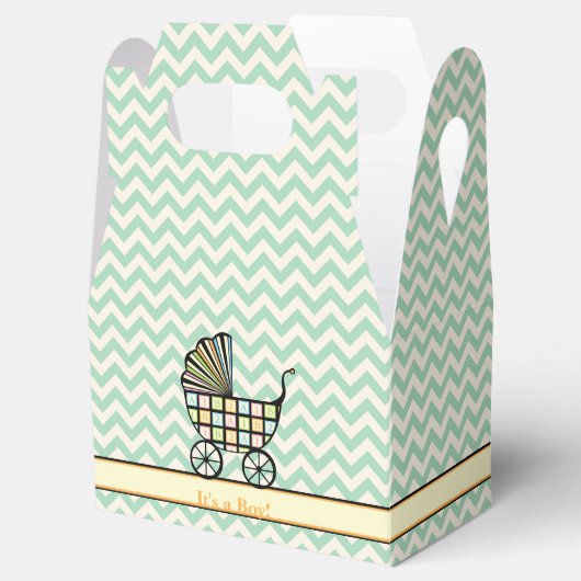Baby's Blocks Wandelwagen Baby shower Favor Box Bedankdoosjes (Geopend)