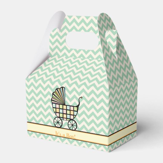 Baby's Blocks Wandelwagen Baby shower Favor Box Bedankdoosjes (Voorkant Zijde)