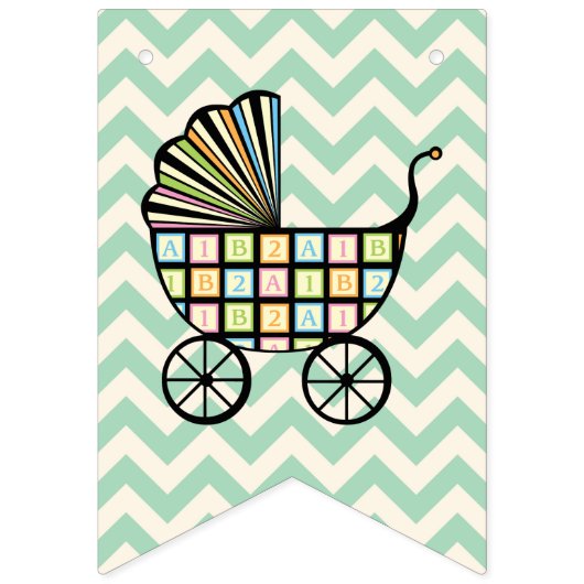 Baby's Blocks Wandelwagen Bunting Banner (Tweede vlag)