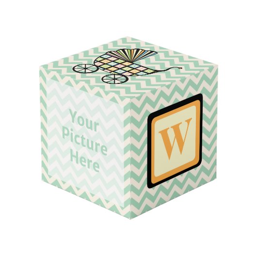 Baby's Blocks Wandelwagen foto kubus (Voorkant hoekig)