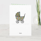 Baby's Blocks Wandelwagen Wenskaart Kaart (Achterkant)