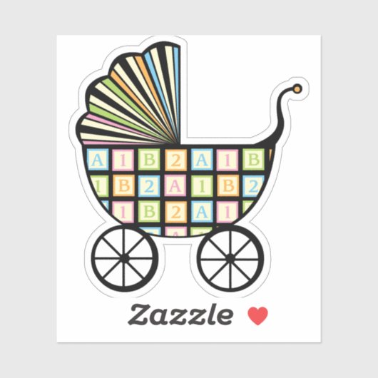 Baby's Blokken Stroller Contour Sticker (Vel)
