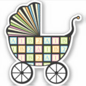 Baby's Blokken Stroller Contour Sticker (Voorkant)