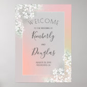 Baby's Blush Pink Wedding Welcome Sign Poster (Voorkant)
