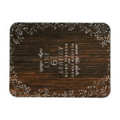 Baby's borstbladerhout sparen de datum magneet (Horizontaal)