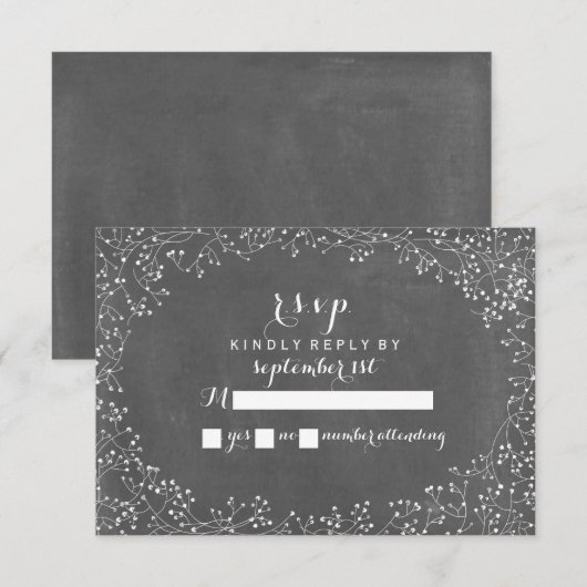 Baby's borstkrijt geïnspireerd door RSVP (Voorkant / Achterkant)