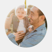 Baby's Boy Eerste kerst Schattigee olifant Keramisch Ornament (Achterkant)