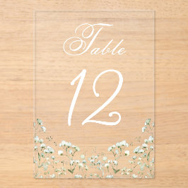 Baby's Breath Acryl Tafelnummer