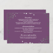 Baby's Breath Amethist Trouwgegevens Informatiekaartje (Voorkant / Achterkant)