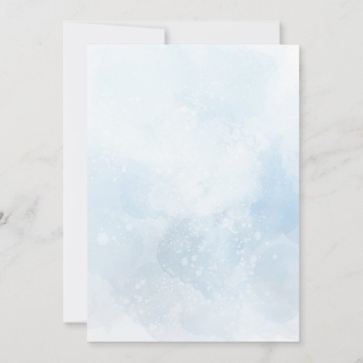 Baby's Breath baby boy Baptism thank you card Kaart (Achterkant)