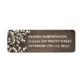 Baby's Breath Barn Wood Bruiloft Adresetiketten Etiket (Voorkant)