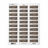Baby's Breath Barn Wood Bruiloft Adresetiketten Etiket (Full Sheet)