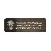 Baby's Breath Barn Wood Bruiloft Adresetiketten Etiket (Voorkant)