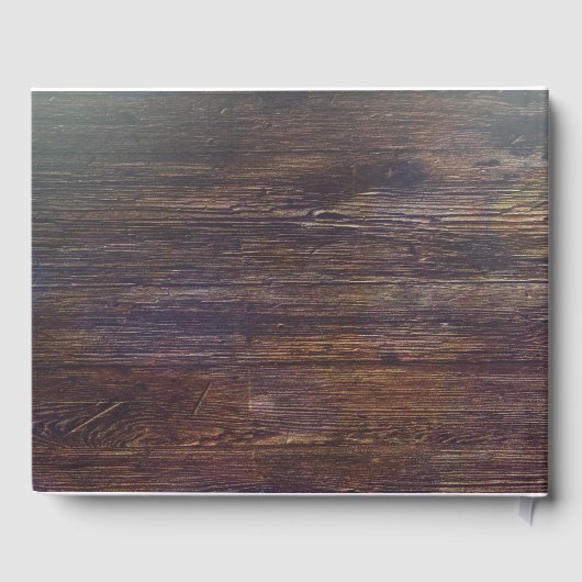 Baby's Breath Barrel Rustieke Houten Bruiloft Gastenboek (Achterkant)