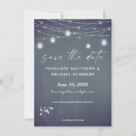 Baby's Breath Blauw Grijs Schoolbord Save The Date