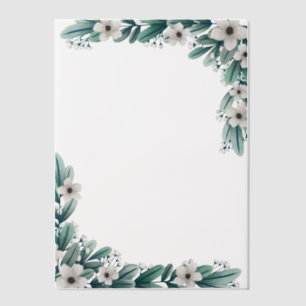 Baby's Breath Blauwgroen Groen Framing Decoratief Vellum Uitnodigingen