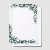 Baby's Breath Blauwgroen Groen Framing Decoratief Vellum Uitnodigingen (Offset)