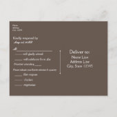 Baby's Breath bloem en donker rustiek hout RSVP Uitnodiging Briefkaart (Achterkant)